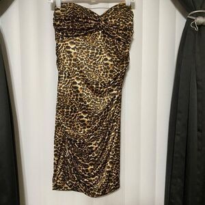 B. Darlin strapless cheetah above knees